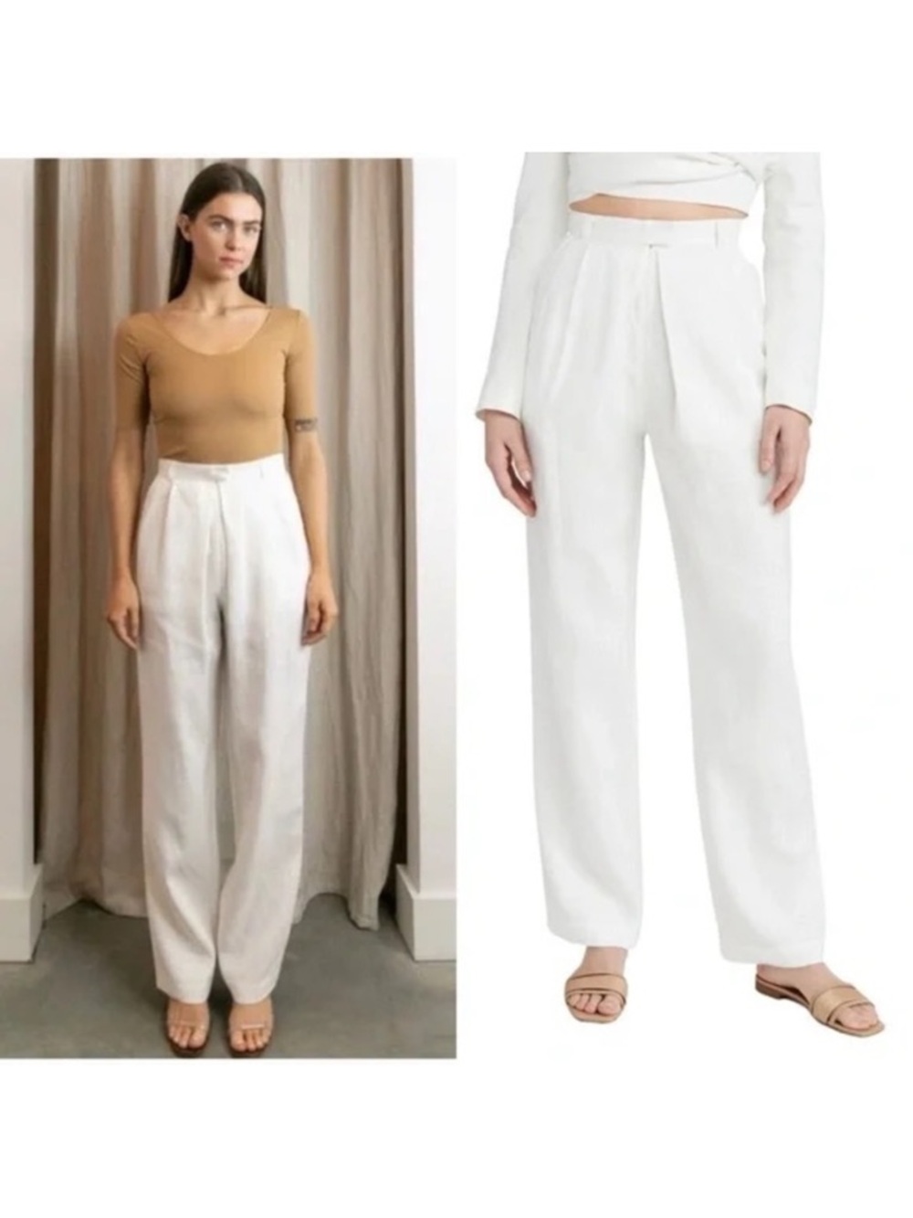Mara Hoffman Eldora High Rise Relaxed Hemp Vacation Pants 8